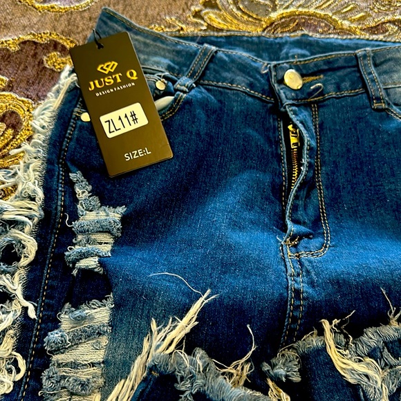 Just Q fringe skinny jeans - Picture 2 of 4